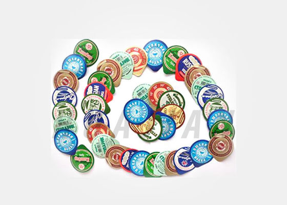 Giấy nhôm cho cốc sữa chua con dấu. Giấy nhôm cao 30-50 μM với sơn lót không màu hoặc sơn mài nitro trắng