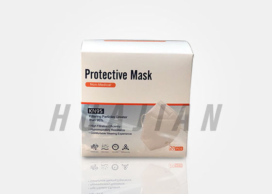 GB2626 Mặt nạ bảo vệ 3D gấp trắng gấp 5 lớp KN95